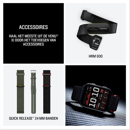 Garmin 010-02980-03 Venu X1 AMOLED Titanium - Face arrière - Montre connectée