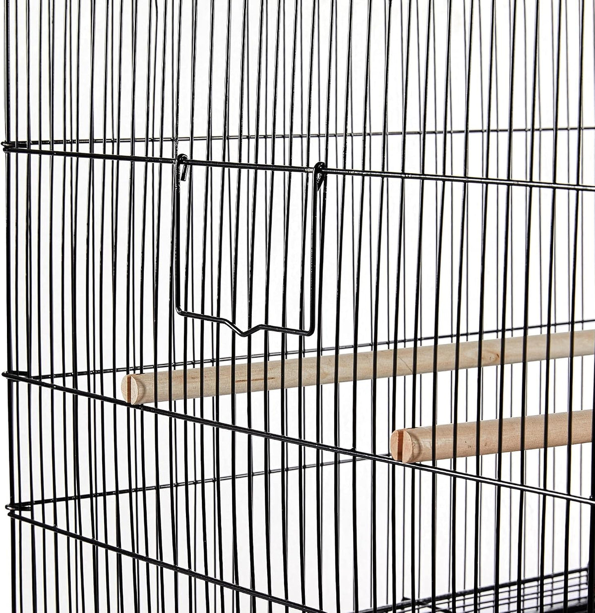 Cage à oiseaux empilable Yaheetech 76 × 45,5 × 45,5 cm – Noire – Cage spacieuse pour perruches et petits perroquets