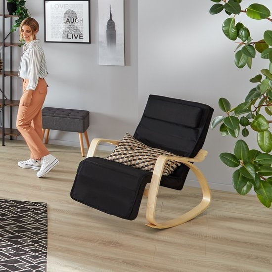 Tectake - Fauteuil à bascule Onda - beige - 403527