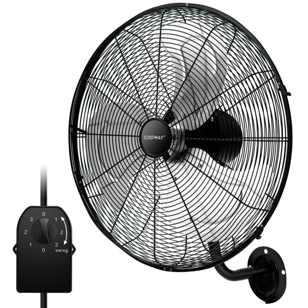Coast Fan - Ø56 cm - Oscillant - 1300 RPM - 3 niveaux - 56 x 42 x 68 cm - Noir