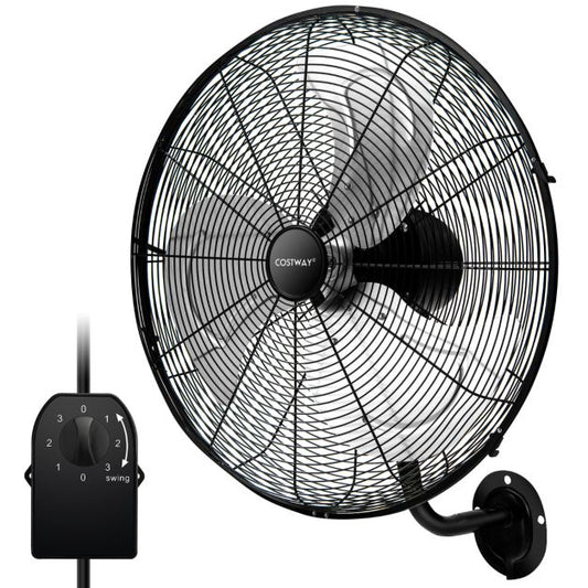 Coast Fan - Ø56 cm - Oscillant - 1300 RPM - 3 niveaux - 56 x 42 x 68 cm - Noir