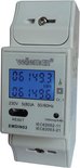 Velleman - Compteur kWh professionnel - monophasé - montage sur rail DIN - 80A - avec compteur journalier réinitialisable - affichage LCD - pour panneaux solaires et chargeurs