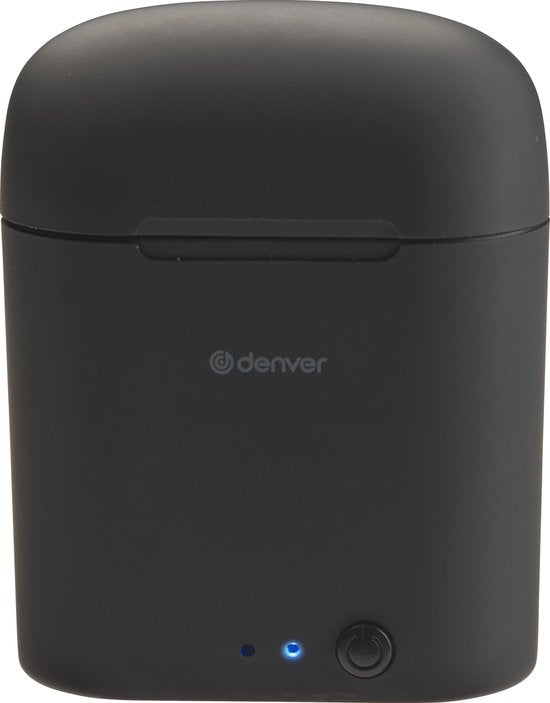 Denver TWE-46 - Ecouteurs - Sans fil - Ecouteurs sans fil - Bluetooth - avec étui de chargement - mains libres - sport - casque - intra-auriculaire - Bluetooth 5.0 - Noir