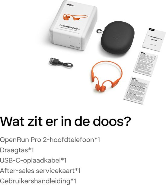 Shokz OpenRun Pro 2 - Conduction osseuse - Casque de sport - Orange