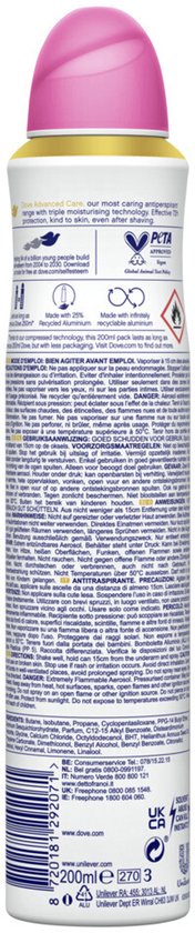 Déodorant en spray Dove Invisible Care - 200 ml