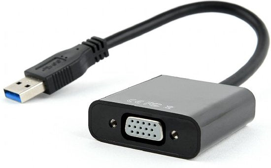 Adaptateur USB 3.0 vers VGA - Full HD 60Hz - Ne fonctionne pas avec USB 2.0 - 0,20 mètre - Noir