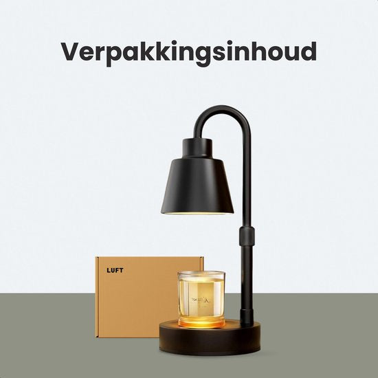 Chauffe-bougies - Noir - Lampe à poser - Brûleur de parfum - Brûleur d'huile - Lampe chauffe-bougies - Chauffe-cire - Lampe d'ambiance - Noir