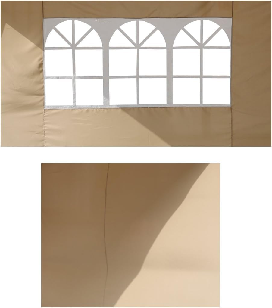 Parois latérales Angel Living pour tente de fête 2,5 x 2,5 m - gris beige - 2 panneaux amovibles