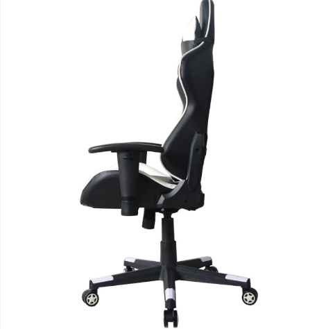 Fauteuil gaming VDD HUKY1010_WITZWART - Dossier réglable à 180° - Rotation à 360° - 120-130 cm - Noir/Blanc
