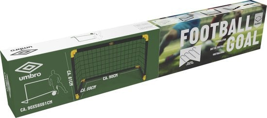 But de football Umbro - 90 x 59 x 61cm - Noir/Jaune