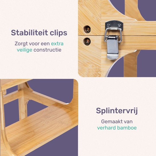 Tour d'apprentissage Qwali - Pliable - Aide culinaire - Tour d'apprentissage - Incassable - Montessori - Tours d'apprentissage - Pour les tout-petits