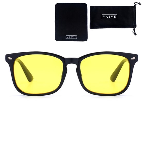 Lunettes de nuit VAIVE pour la conduite de nuit - Conduite sûre - Lunettes de nuit - Lentilles de nuit - Lunettes de nuit pour voiture ou moto - Lunettes de voiture