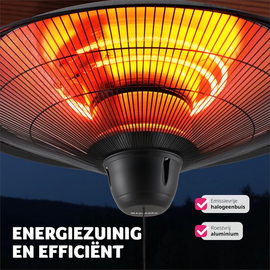 tectake® - Chauffage infrarouge suspendu - chauffage de plafond - chauffage infrarouge extérieur et intérieur - chauffage électrique - chauffage de plafond pour terrasse