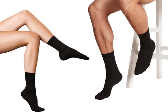 Bamboo Elements - Chaussettes en bambou pour hommes - Chaussettes pour femmes - 12 paires - 39-42 - Mode - Chaussettes longues - Chaussettes pour hommes - Chaussettes pour femmes - Anti-transpiration - Durables