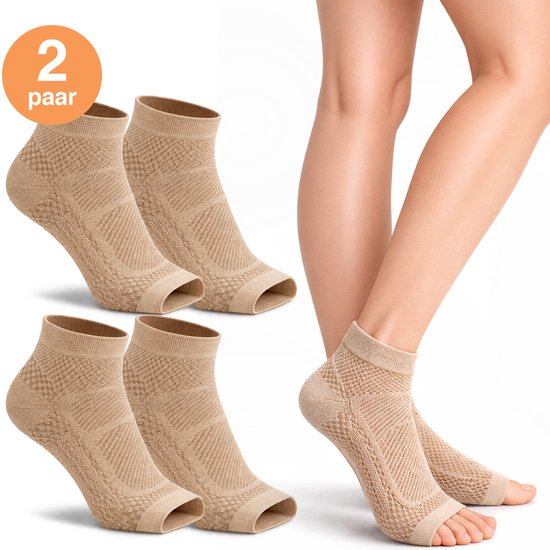 Alyze Compression Socks - 2 paires - Taille 41-46 - Pour femmes et hommes - Neuropathie - Bas - Chaussettes de soutien médical - Diabète - Lit - Sommeil - Sport - Chaussettes - Circulation & Running