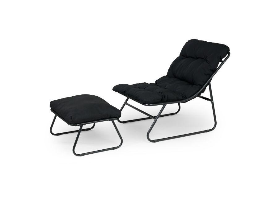 Fauteuil de jardin Lifa avec repose-pieds - Design confortable - Coin salon d'extérieur