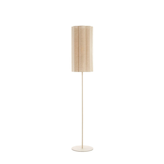 Light & Living Lampadaire Fringe Ø 30 cm, H 165 cm, Crème - Design scandinave