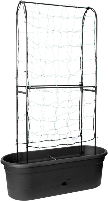 Elho Green Basics Veggie Wall 80 - Bac de culture - Jardinage vertical - Plastique 100 % recyclé - Ø 77,5 x H 26,0 cm - Living black