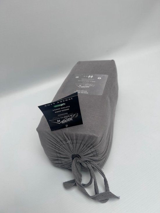 Beau Maison Jersey - drap housse Topper coton - Gris foncé - 180x200cm