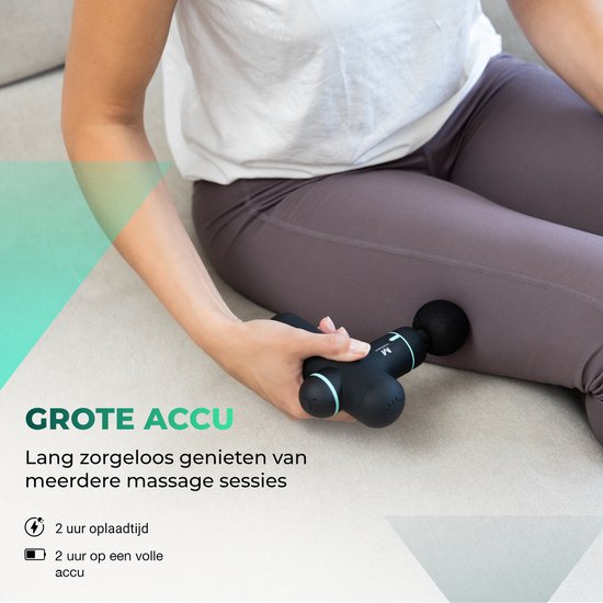 Massagerr® Mini Massage Gun PRO - Appareil de massage pour la relaxation et la détente - Pistolet de massage noir - Appareils de massage - Relaxation - Appareil de massage professionnel - Pistolet de massage