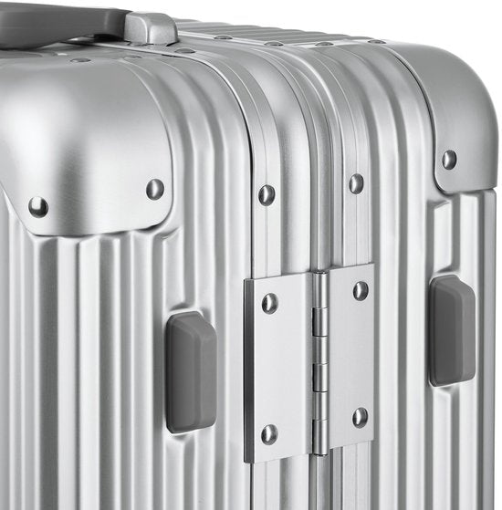 Valise cabine en aluminium tectake® - 36 litres - Double serrure à combinaison TSA à 3 chiffres - 53 cm - Valise cabine à roulettes - Valise de voyage à roulettes