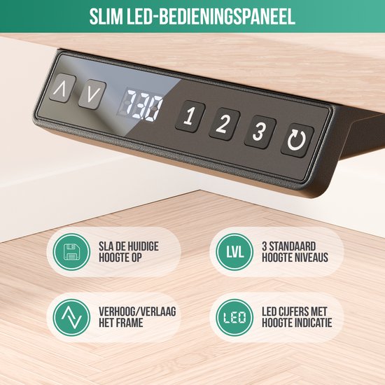 Avalo Piètement de Bureau Réglable Électriquement - Bureau Assis-Debout Électrique - Cadre de Bureau Électrique - Convient pour Plateau de 60-80 x 100-160cm