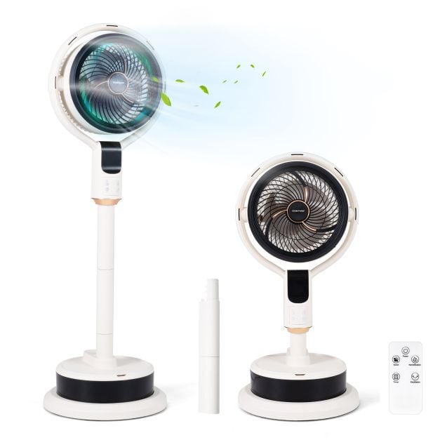 Ventilateur nébuliseur Coast avec télécommande – 65-98 cm – 1,7 L – Blanc