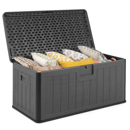 Coast Garden Box - Imperméable - Verrouillable - Multifonctionnel - 378 L - 130 x 64 x 59 cm - Gris