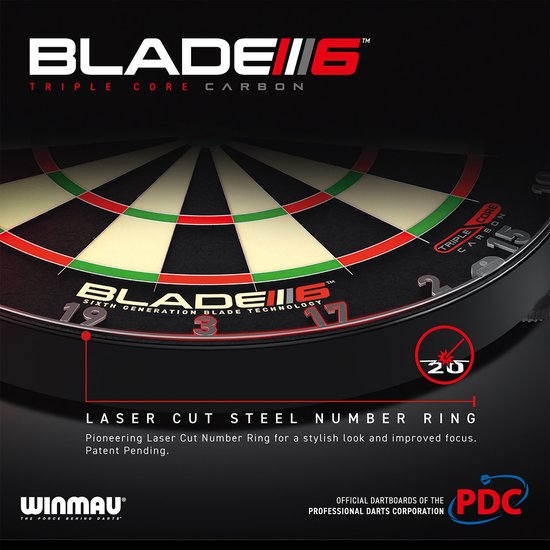 WINMAU - Cible de fléchettes Blade 6 Triple Core