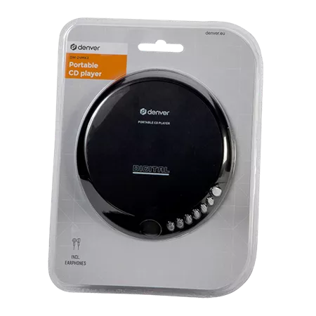 Lecteur CD Portable Denver – Discman avec écouteurs – Compatible CD/CD-R/CD-RW