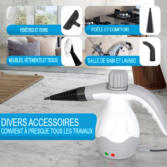 Nettoyeur vapeur portatif– Strex - 1200W 4 bars - Nettoyeur Multifonction à Main - Détachant