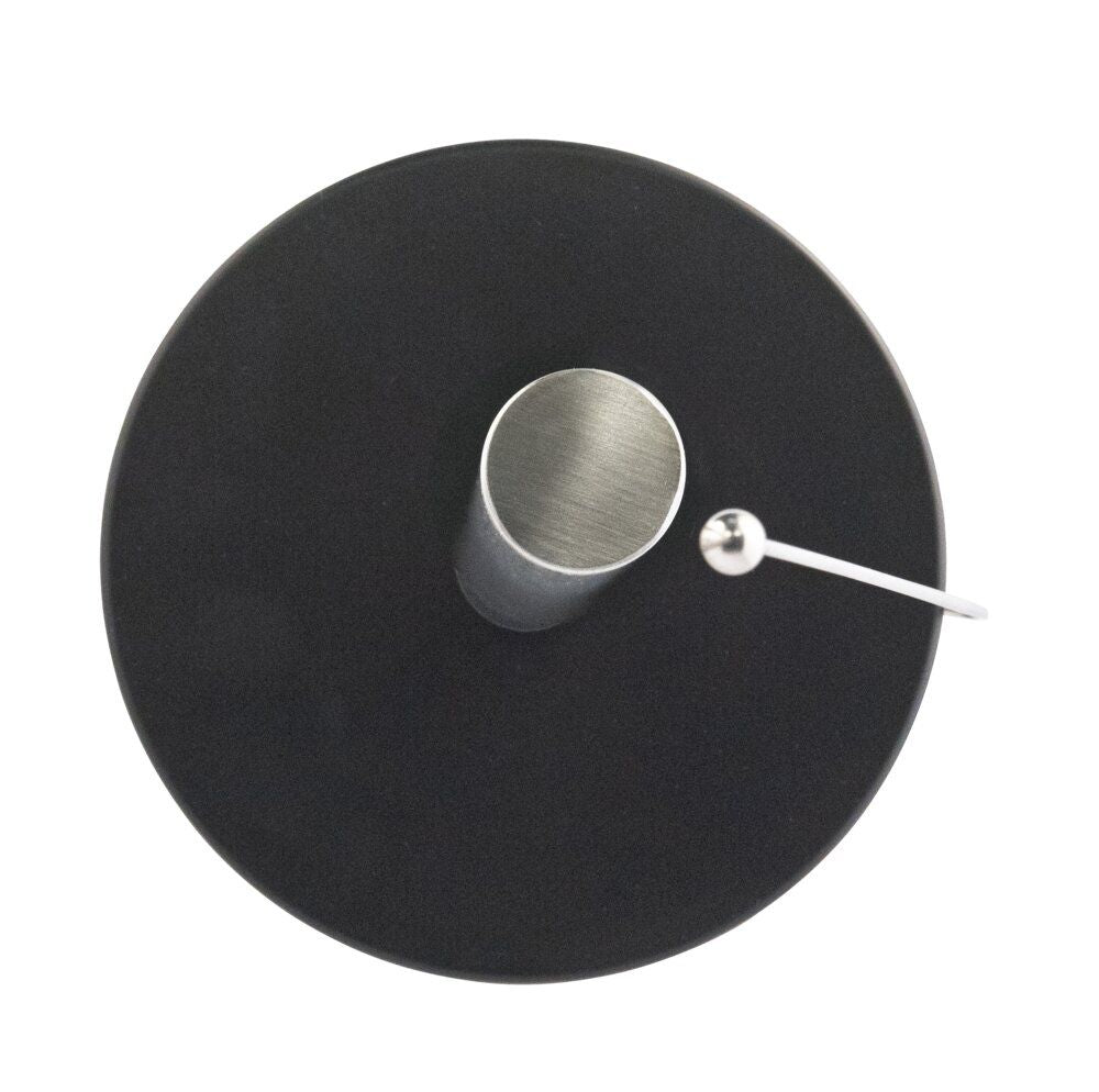 SCHÖNER WOHNEN Porte-rouleau de papier essuie-tout Caitlyn Noir/Argent - Design cylindrique - Métal