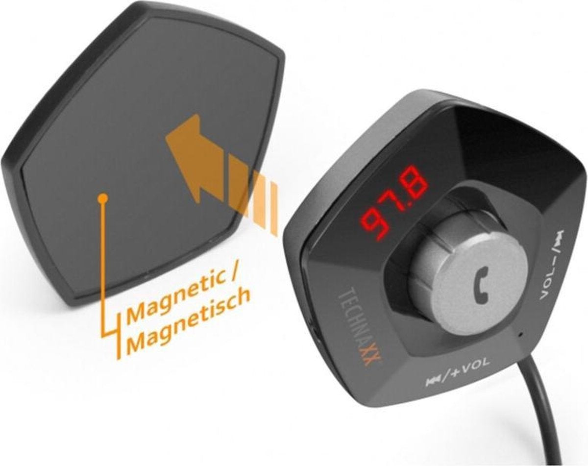 Transmetteur Technaxx FMT1100BT avec kit mains libres et fonction de chargement