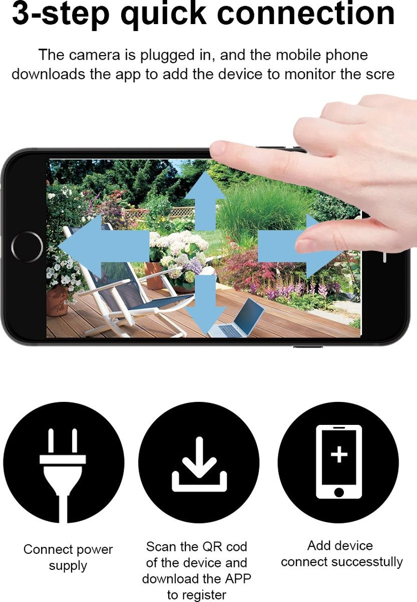 Fuegobird Y17 Smart Waterproof IP66 IP camera - outdoor - rotate and tilt - Support 2.4G/5G WIFI - 3MP - PTZ IP Camera