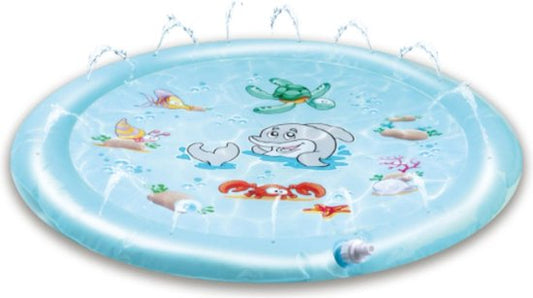 Tapis d'eau Creative Kids Ø100CM - Tapis d'eau avec système de pulvérisation - Bleu