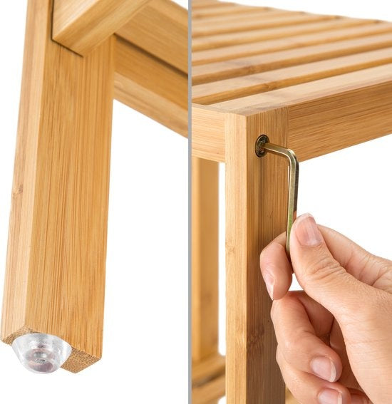 tectake - Etagère de salle de bain en bois 4 étagères en bambou - art. no. 401647
