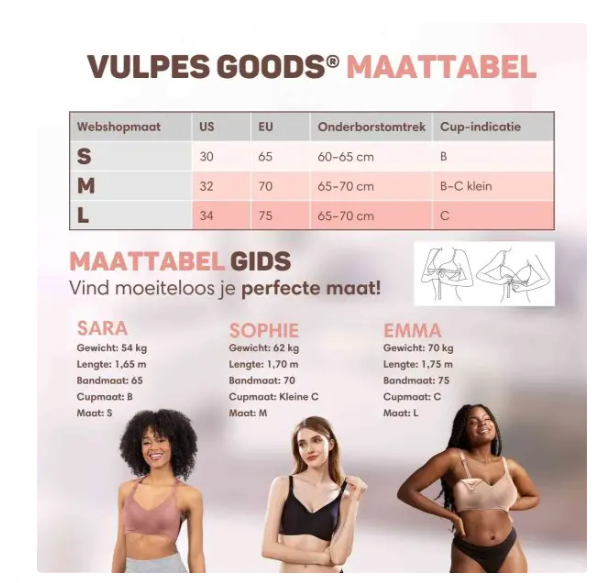 Vulpes Goods® - Soutien-gorge d'allaitement sans armatures - Taille large - Fermeture à une main, bretelles réglables et certification OEKO-TEX® - Pour l'allaitement et la grossesse - Mélange de coton crème