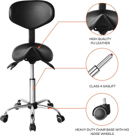 Tabouret réglable - VDD - tabouret de barbier - dossier inclinable