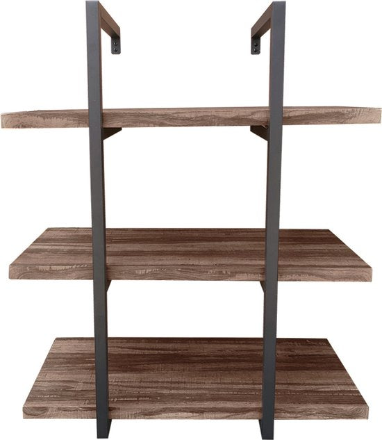 Etagère murale échelle Sturdy - étagère murale bibliothèque - armoire murale - industrielle - 3 étagères de rangement