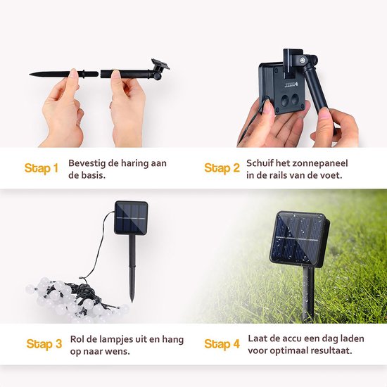 Happy Goods Solar Lampes de jardin solaires - 100 LED (2x50)