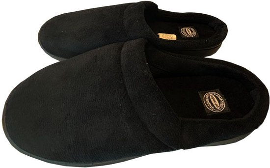 Chaussons Stepluxe - Microfibre douce - Semelles intégrées en gel - Taille 41/42 - Noirs
