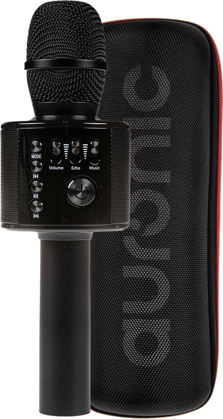 Microphone Karaoke - Auronic - Micro karaoke - Pour enfants et adultes - Bluetooth - Sans fil - avec haut-parleur - Noir