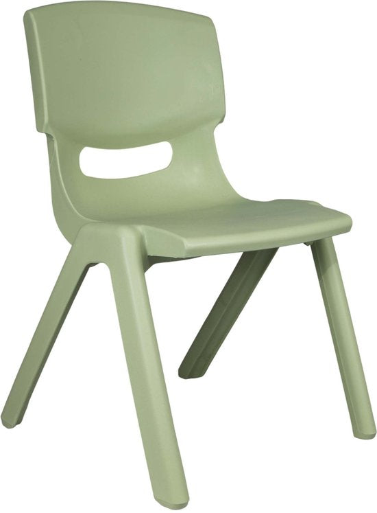 Chaise haute en plastique vert pastel