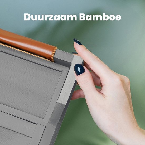 RelaxTub® Bathboard - Planche de bain pour la baignoire - Support de bain - Réglable - Antidérapant - Planche de bain grise - Planche de bain en bois - Support de bain avec porte-livre, porte-tablette et miroir