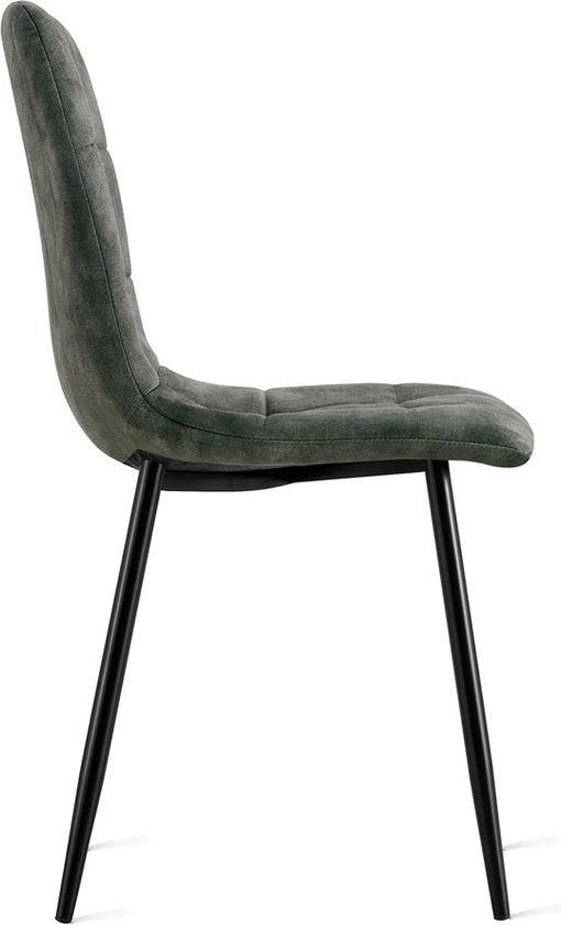 Chaise de salle à manger Yerevan – Vert sobre | Lot de 2