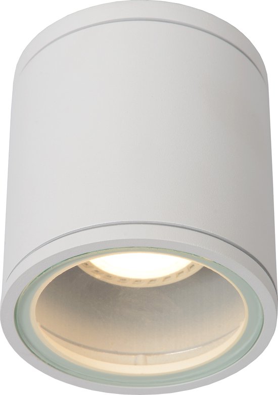 Lucide AVEN - Spot de plafond (lampe de plafond) pour salle de bains - Ø 9 cm - 1xGU10 - IP65 - Blanc