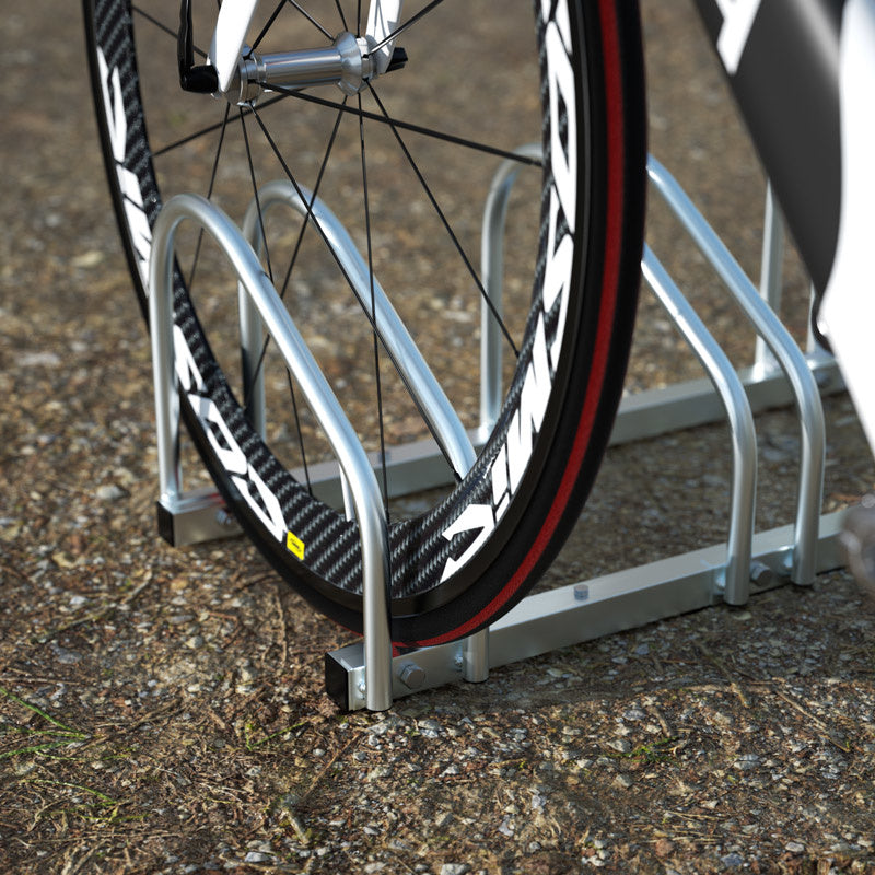 Monzana Porte-vélos - Rangement des vélos - pour 6 vélos - 160x32x27 cm - Porte-vélos en métal