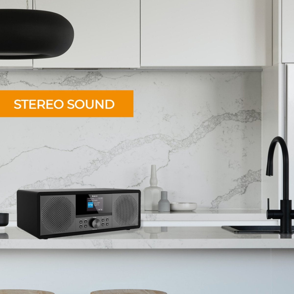 Denver Internet radio - Radio DAB - Radio FM - Lecteur CD - Bluetooth - 200W - AUX/USB - MIR270 - Noir