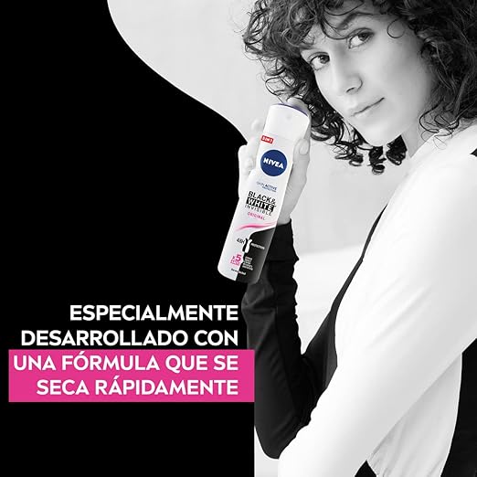 6x Nivea Black White Clear Déodorant Spray 200ml