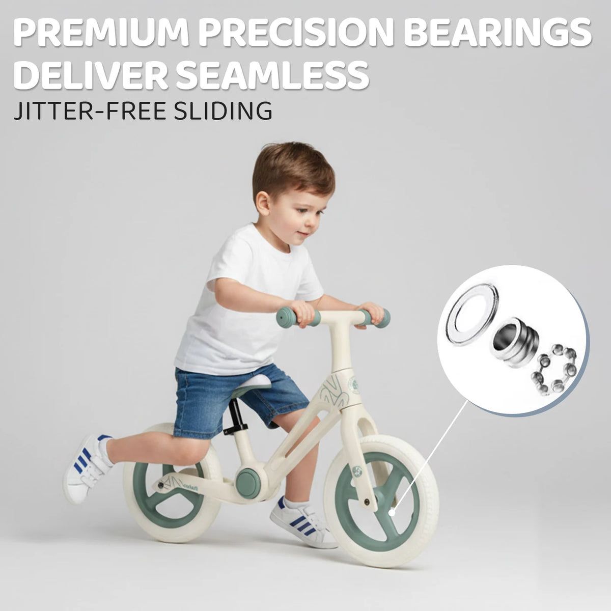 Vélo sans pédales Neuleb pour les tout-petits de 2 à 5 ans - Guidon et selle réglables - Léger - Pour garçons et filles